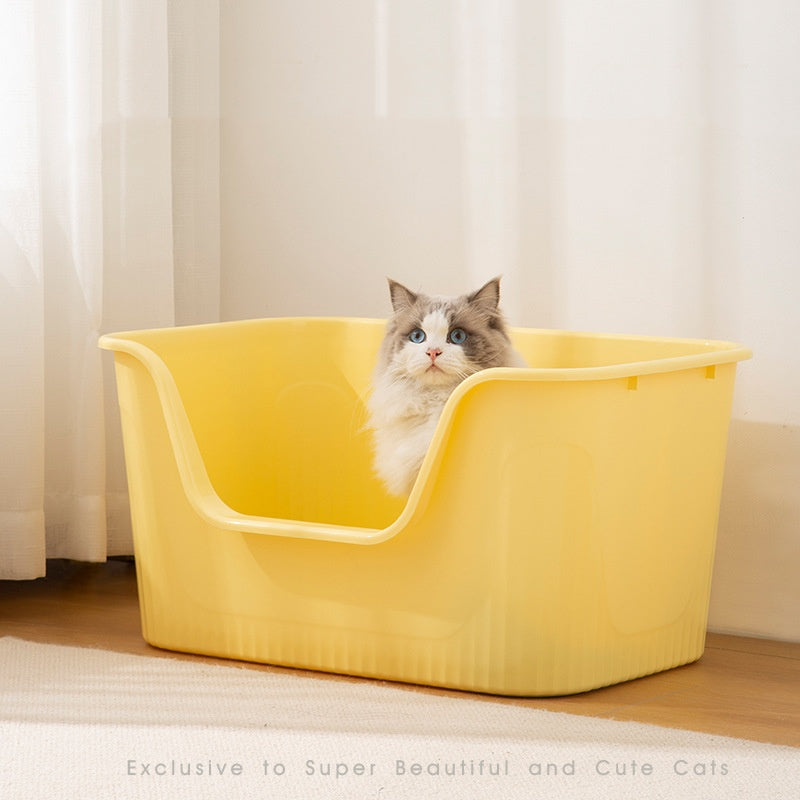 Large Cat Litter Box with High SIDS for Indoor Cats, XL Cat Litter Tray for Big Cats or Multi-Cats Household