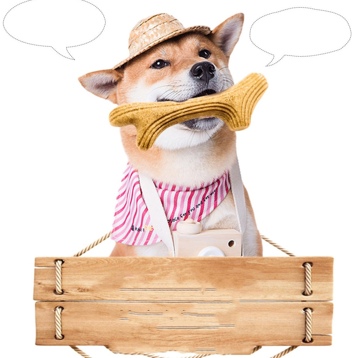 ECO WOODEN ANTLER DOG TOY