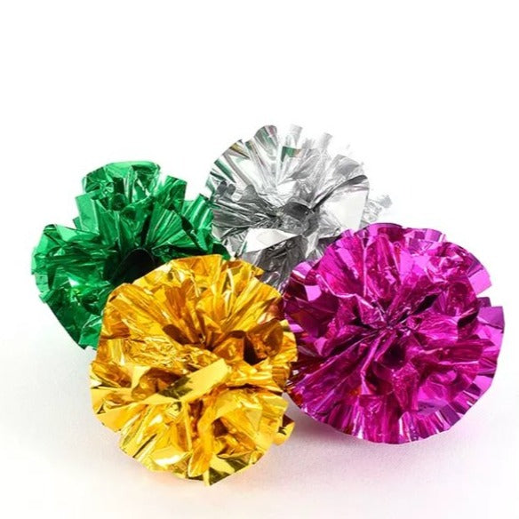 Crinkle Tinfoil Balls Cat Toys( Random Color）