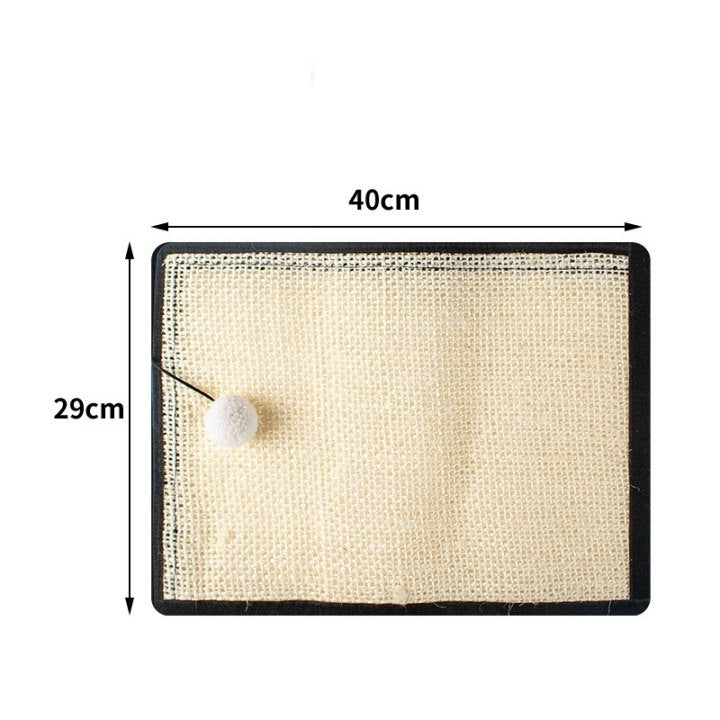 Cat Scratcher Mat with Interactive furball, Cat Scratching Post Natural Sisal Table Leg Scratch Wrap Cat Grinding Claws Scratching Post Replacement Flexible Installation