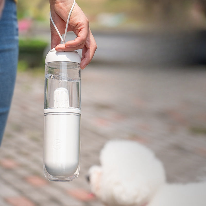 Leak Proof Portable Dog Water Bottle with Filter, Dog Water Bowl Dispenser